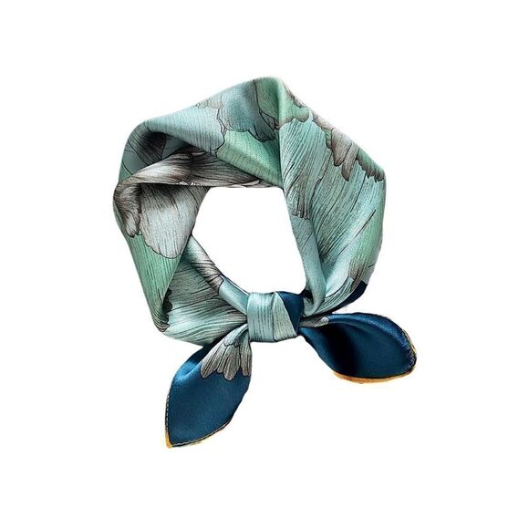 Calm Blue Silk Scarf - Picture 1 of 4